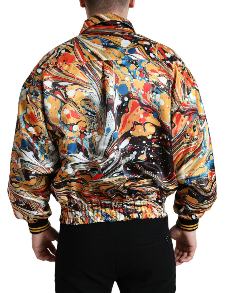 Colorful Abstract Bomber Jacket Dolce & Gabbana