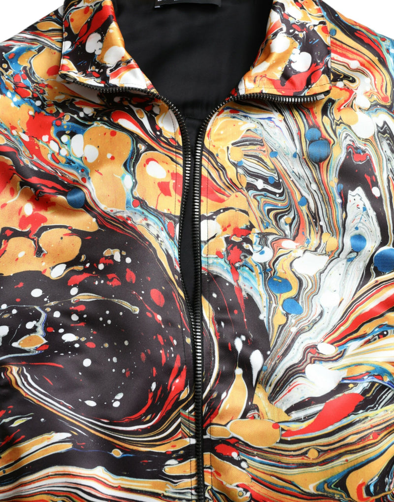 Colorful Abstract Bomber Jacket Dolce & Gabbana