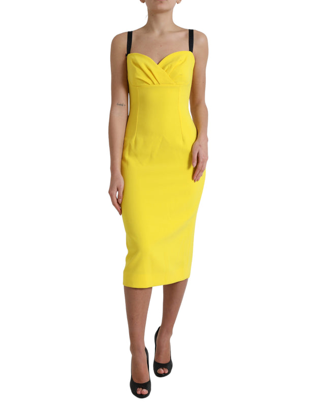 Sunshine Chic Sleeveless Midi Dress Dolce & Gabbana