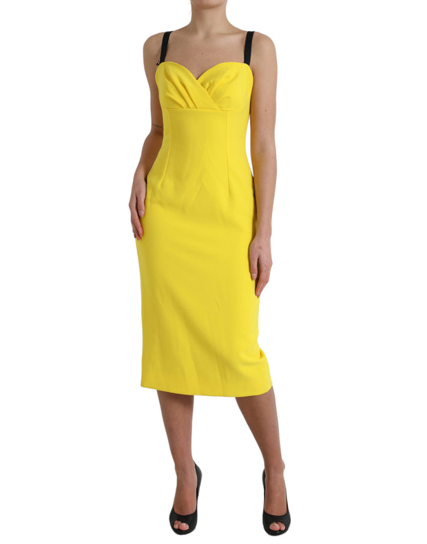 Sunshine Chic Sleeveless Midi Dress Dolce & Gabbana