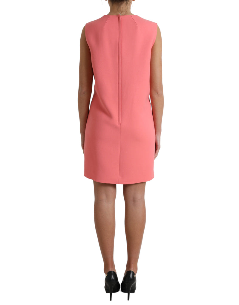 Chic Pink Sleeveless Shift Mini Dress Dolce & Gabbana