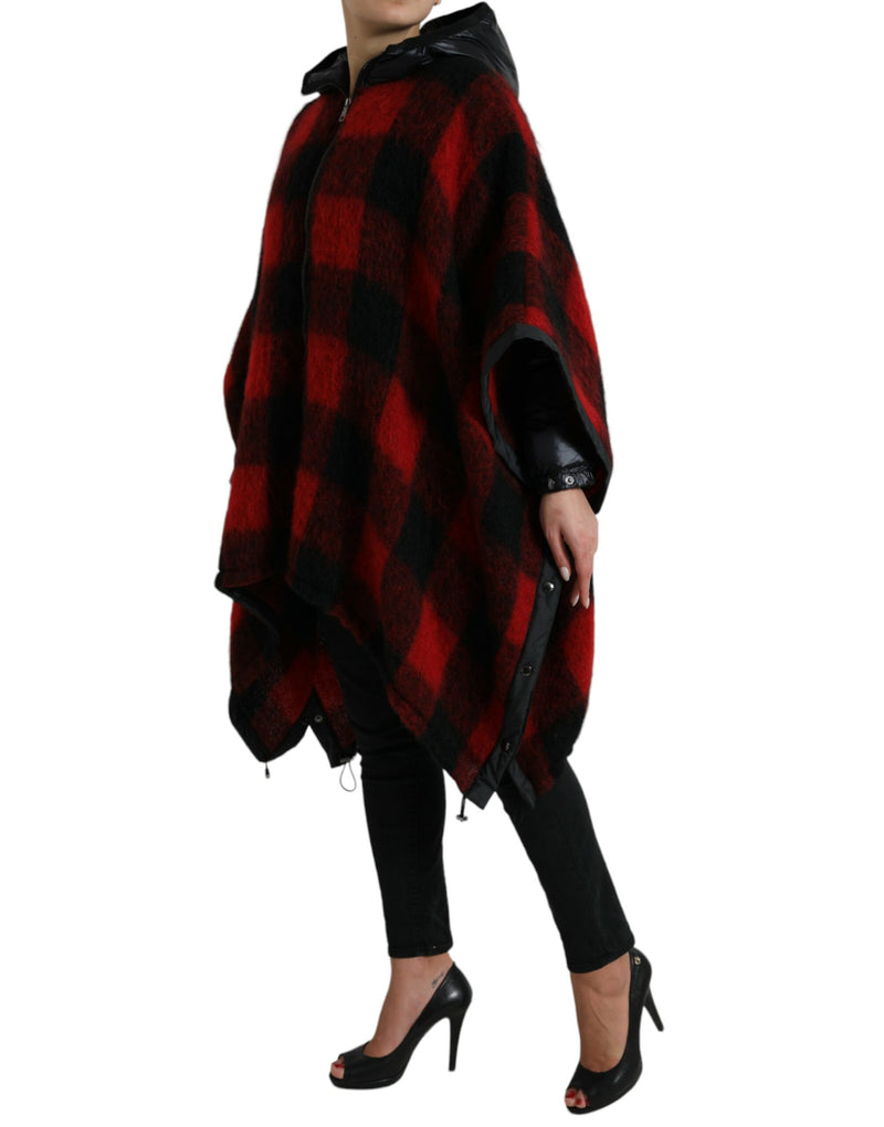 Elegant Buffalo Check Poncho Jacket Dolce & Gabbana