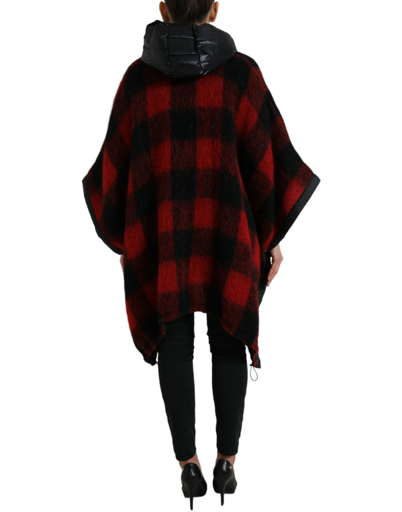 Elegant Buffalo Check Poncho Jacket Dolce & Gabbana