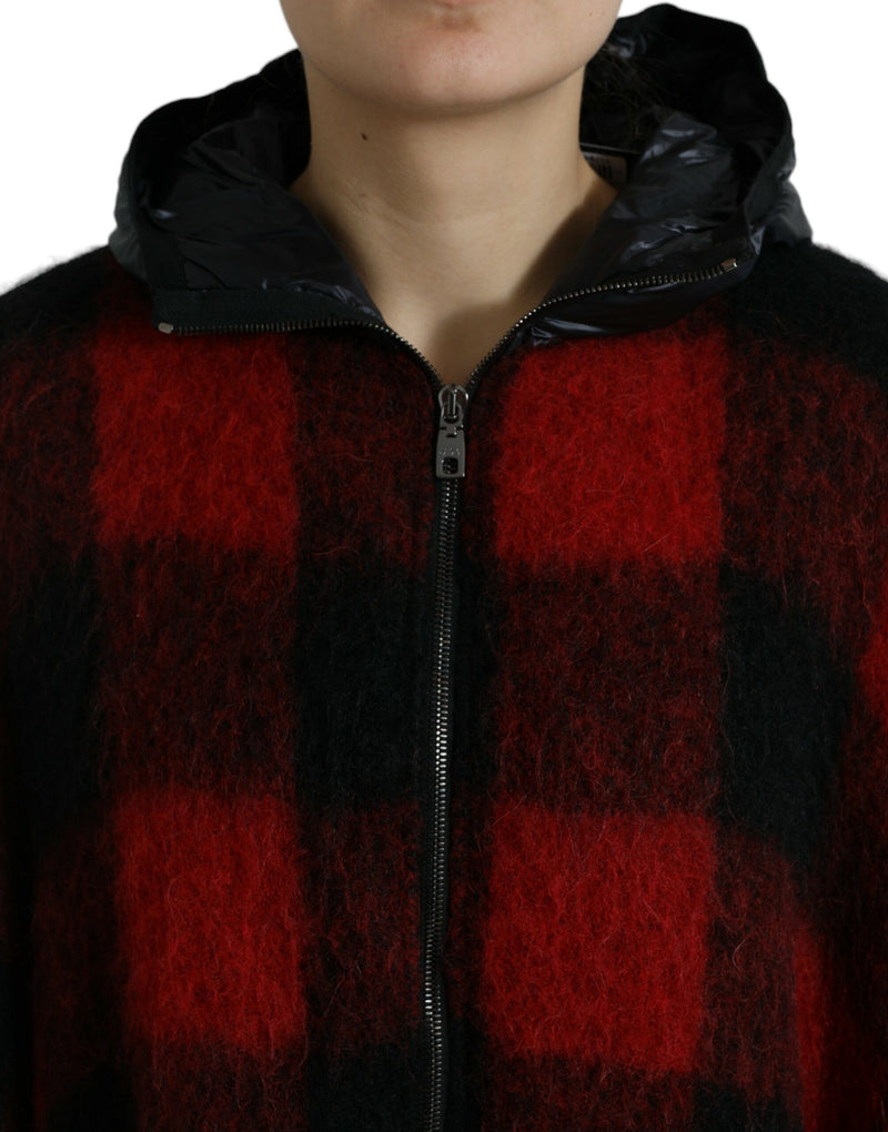 Elegant Buffalo Check Poncho Jacket Dolce & Gabbana