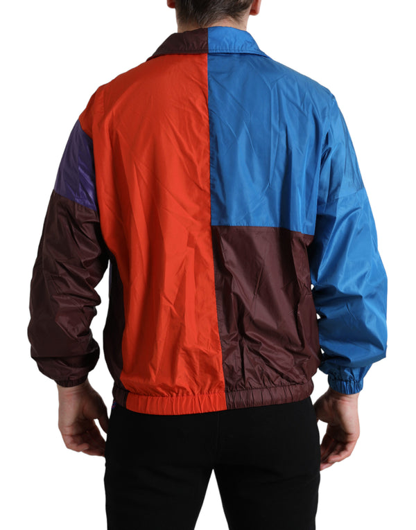 Multicolor Techno Fabric Windbreaker Jacket Dolce & Gabbana