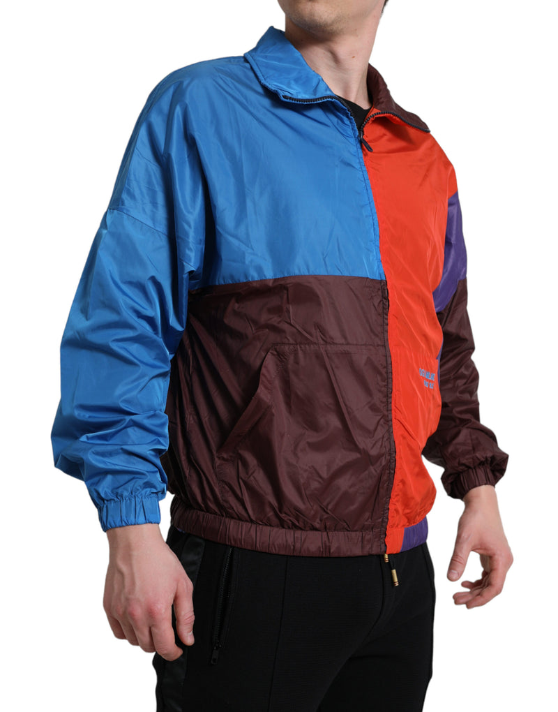 Multicolor Techno Fabric Windbreaker Jacket Dolce & Gabbana