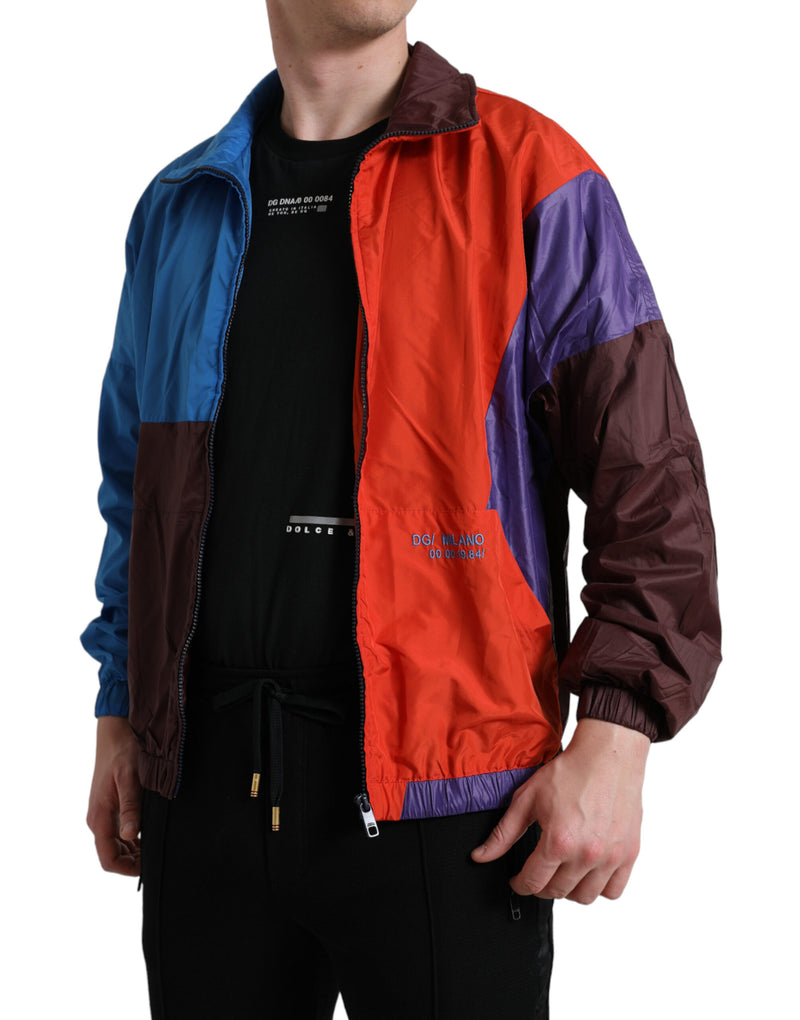 Multicolor Techno Fabric Windbreaker Jacket Dolce & Gabbana