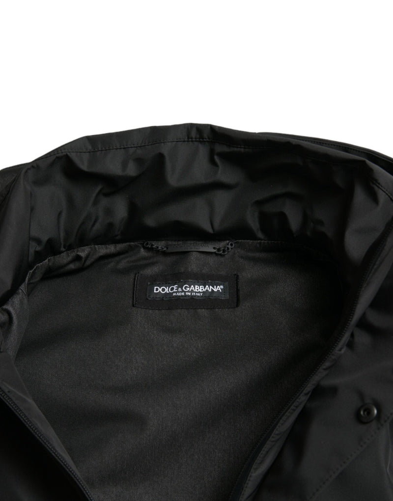 Sleek Black Windbreaker Jacket Dolce & Gabbana