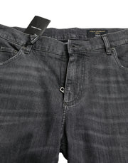 Elegant Slim Fit Tattered Denim Jeans Dolce & Gabbana