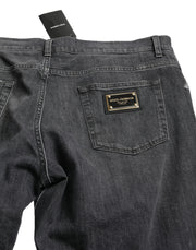 Elegant Slim Fit Tattered Denim Jeans Dolce & Gabbana