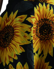 Summery Sunflower A-Line Midi Dress Dolce & Gabbana