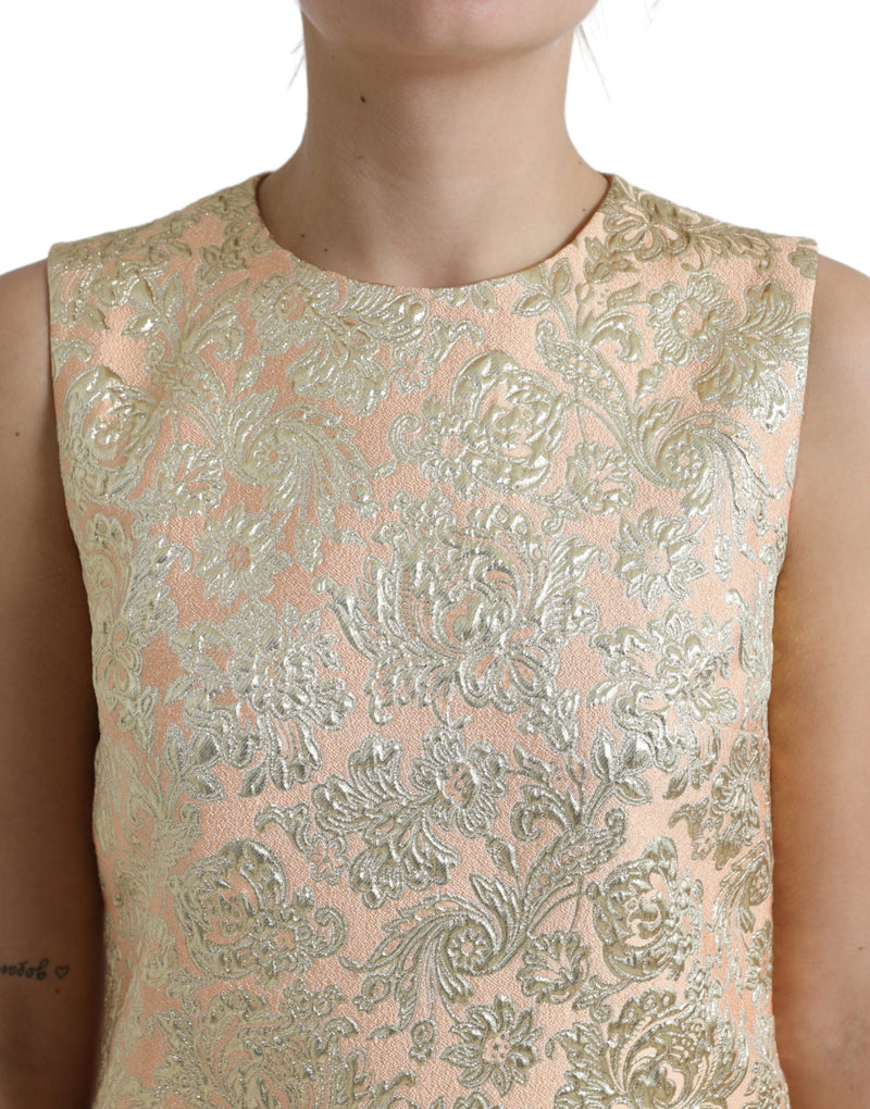 Elegant Mini Lurex Jacquard Dress Dolce & Gabbana