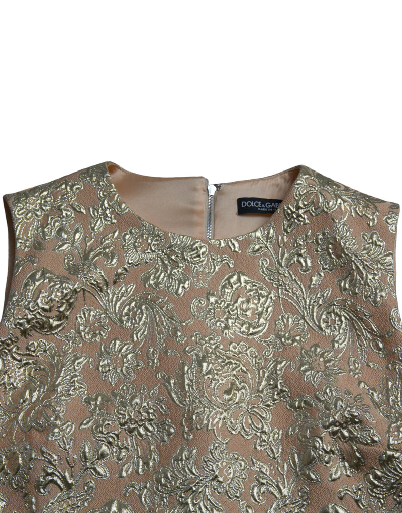 Elegant Mini Lurex Jacquard Dress Dolce & Gabbana