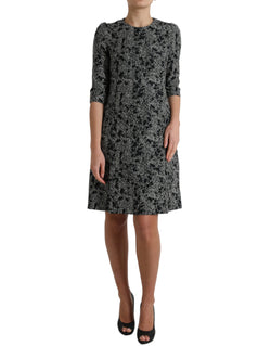 Elegant Chevron Shift Mini Dress Dolce & Gabbana