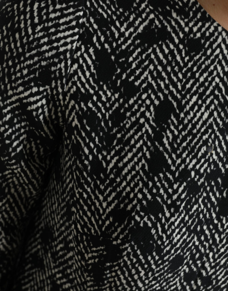 Elegant Chevron Shift Mini Dress Dolce & Gabbana