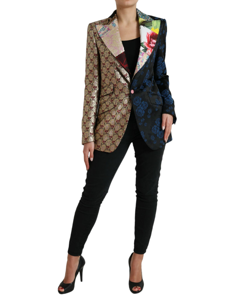 Elegant Multicolor Patchwork Blazer Dolce & Gabbana