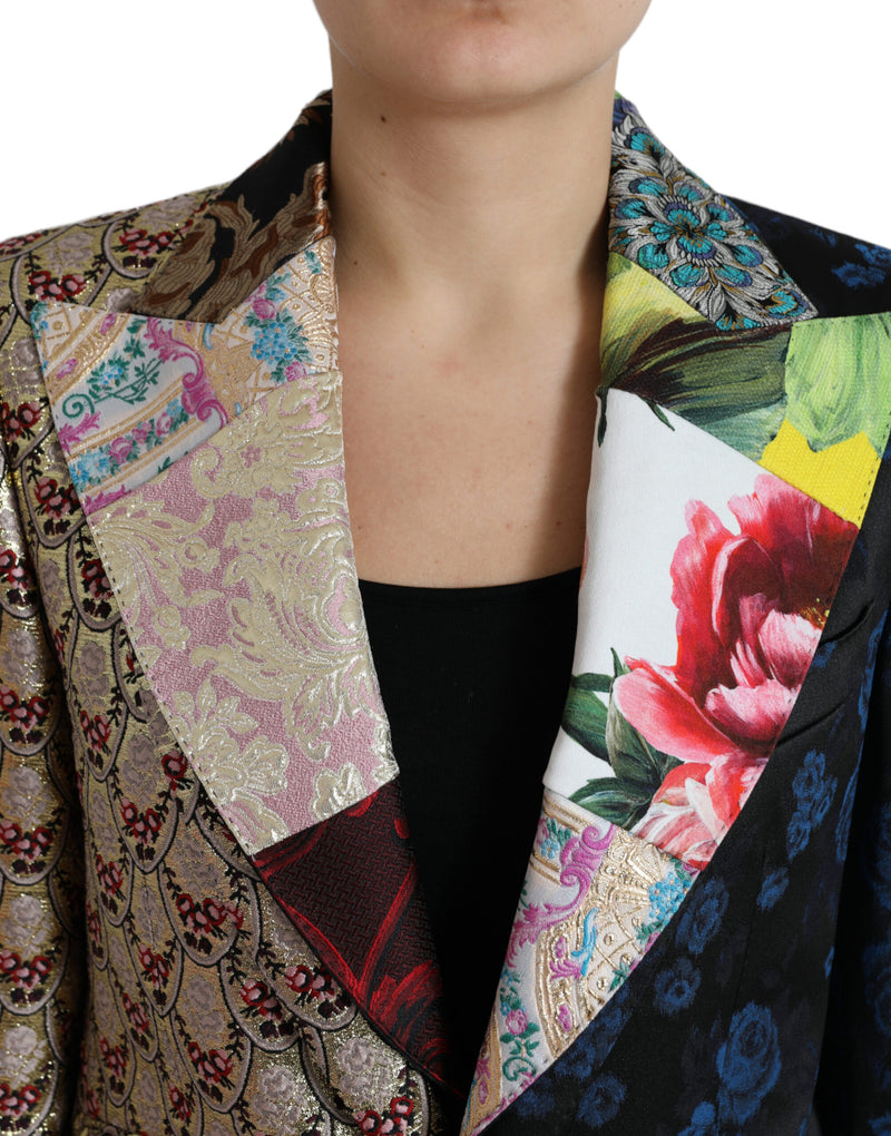 Elegant Multicolor Patchwork Blazer Dolce & Gabbana