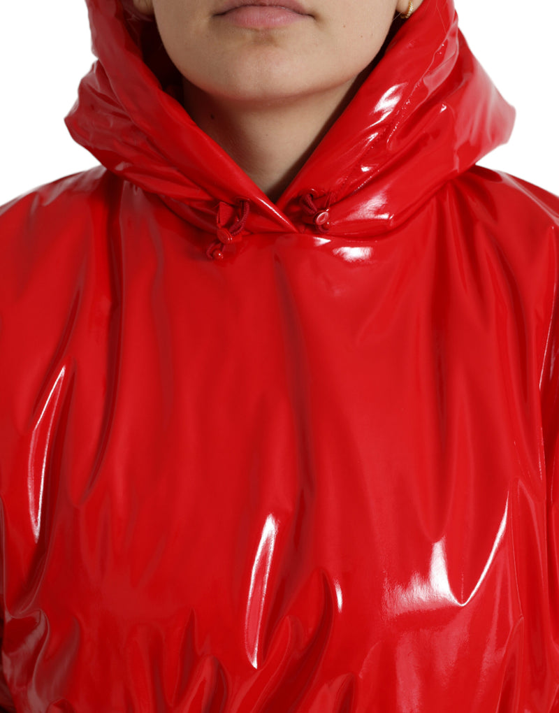 Chic Shiny Red Cropped Jacket Dolce & Gabbana