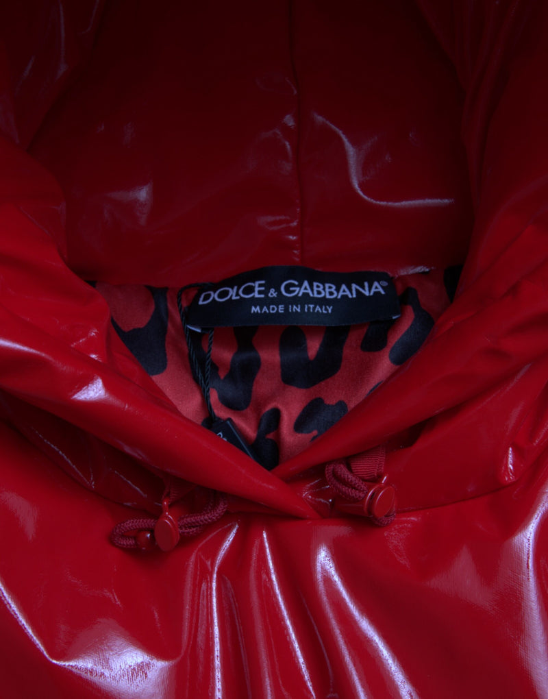 Chic Shiny Red Cropped Jacket Dolce & Gabbana