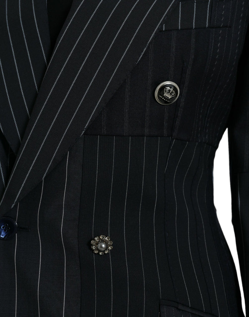 Elegant Striped Virgin Wool Blazer Dolce & Gabbana