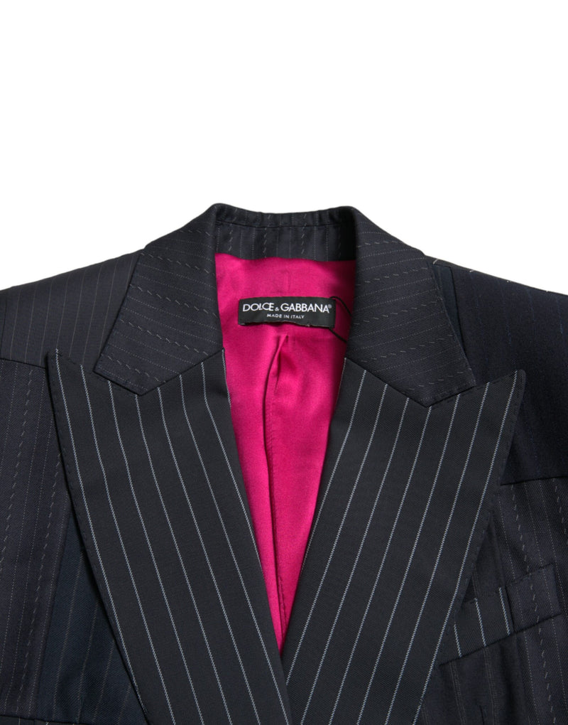 Elegant Striped Virgin Wool Blazer Dolce & Gabbana