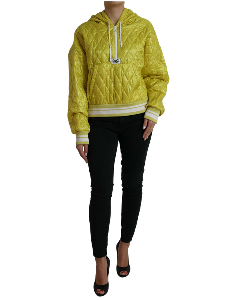 Radiant Yellow Hooded Jacket Dolce & Gabbana