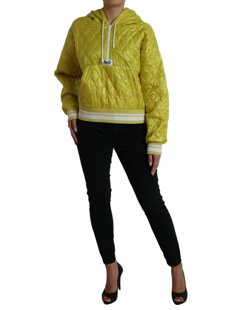 Radiant Yellow Hooded Jacket Dolce & Gabbana