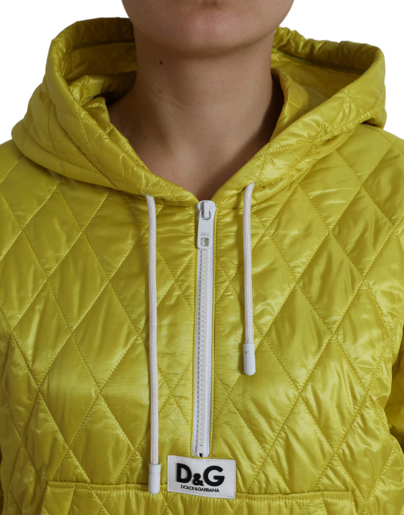 Radiant Yellow Hooded Jacket Dolce & Gabbana