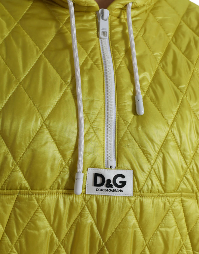 Radiant Yellow Hooded Jacket Dolce & Gabbana