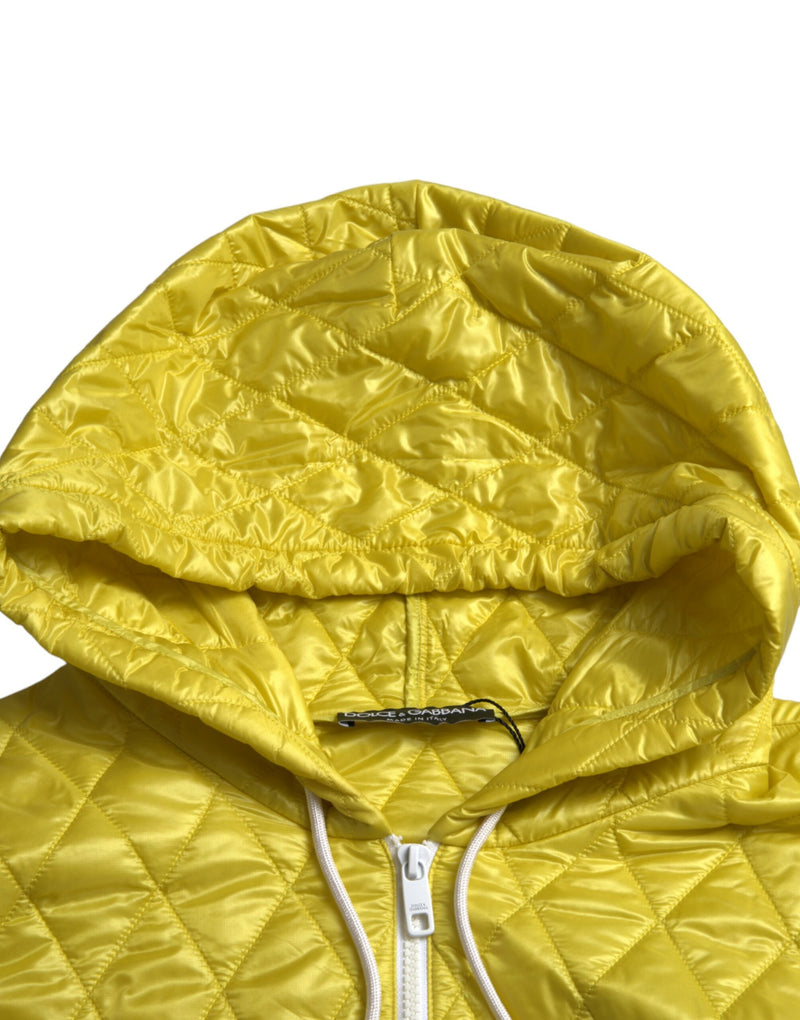 Radiant Yellow Hooded Jacket Dolce & Gabbana