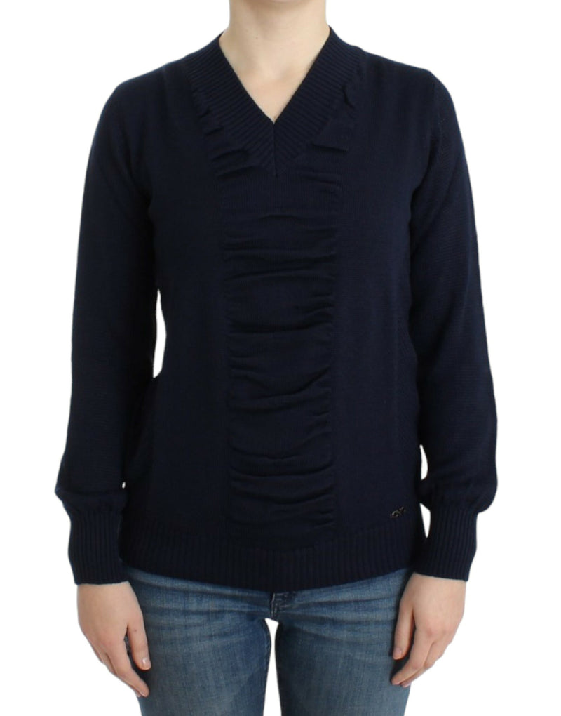 Elegant V-Neck Lightweight Sweater Costume National