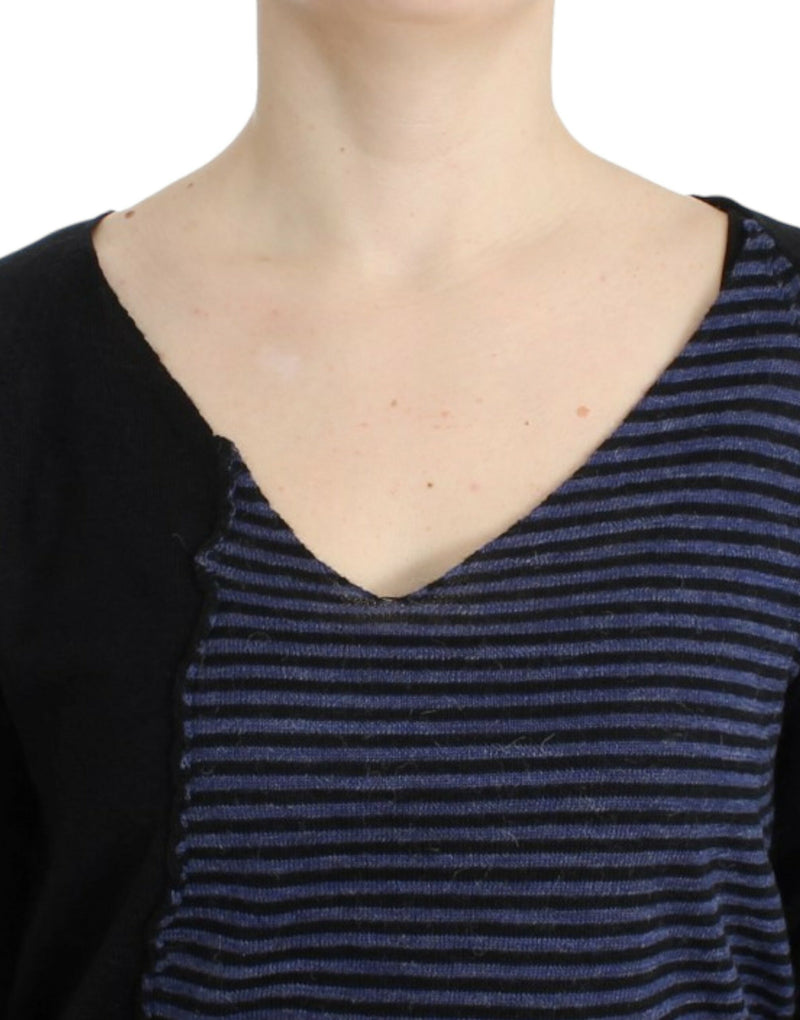 Striped V-Neck Luxury Sweater Costume National