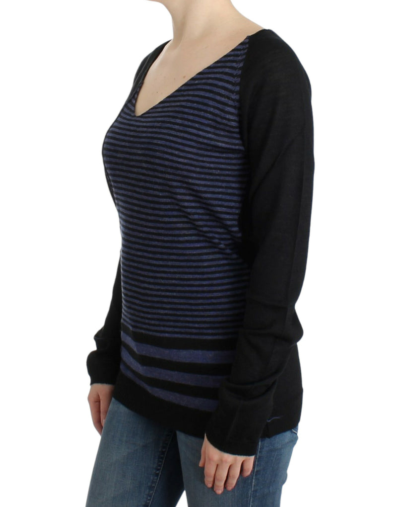 Striped V-Neck Luxury Sweater Costume National