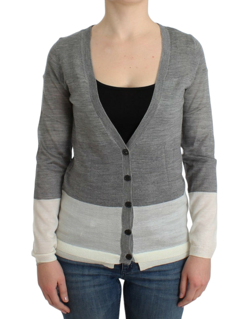 Chic Gray Lightweight Cardigan Costume National