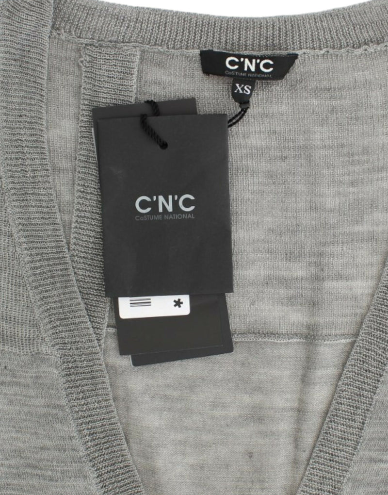 Chic Gray Lightweight Cardigan Costume National