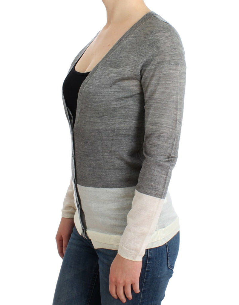 Chic Gray Lightweight Cardigan Costume National