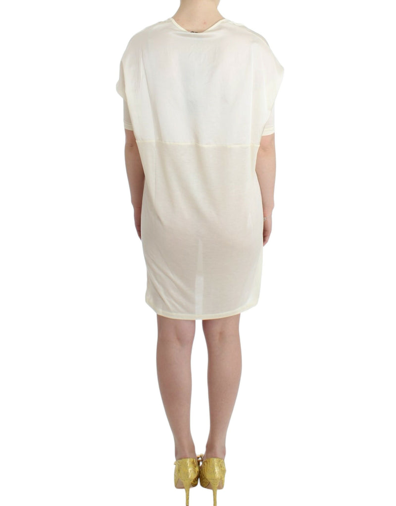 Chic White Modal Above-Knee Dress Costume National