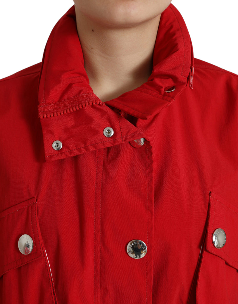 Elegant Red Long Sleeve Jacket Dolce & Gabbana