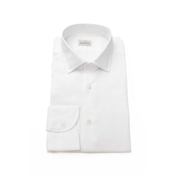 White Cotton Men Shirt Bagutta