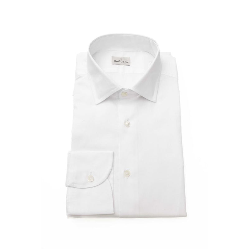 White Cotton Men Shirt Bagutta