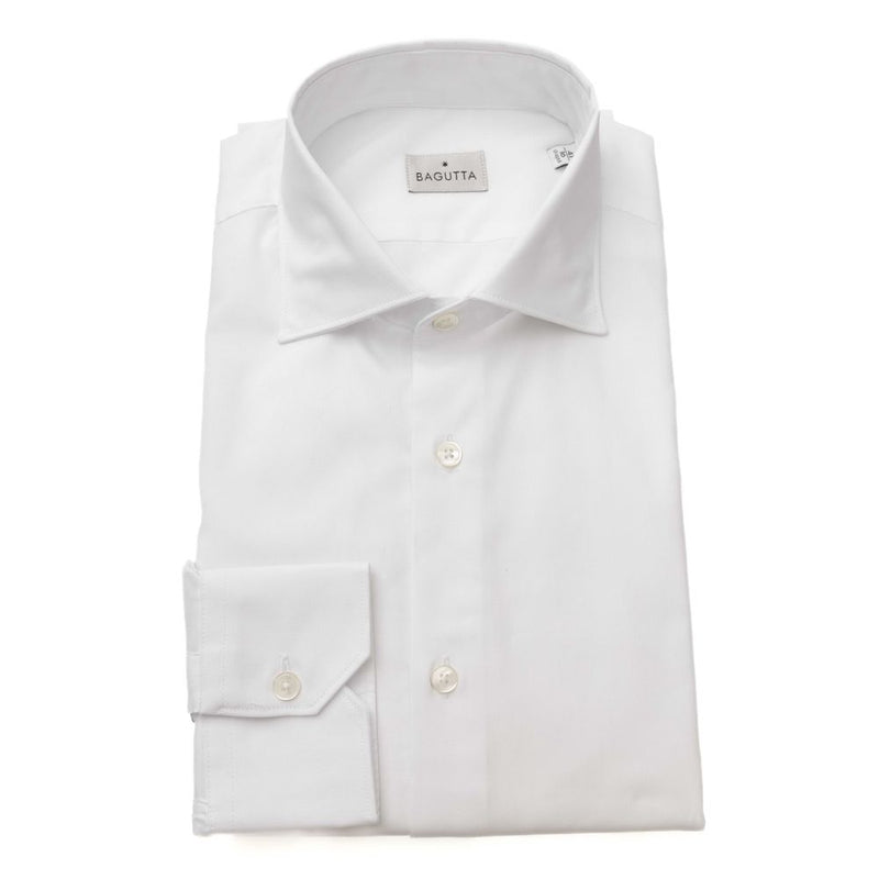 White Cotton Men Shirt Bagutta