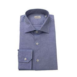 Light Blue Cotton Men Shirt Bagutta