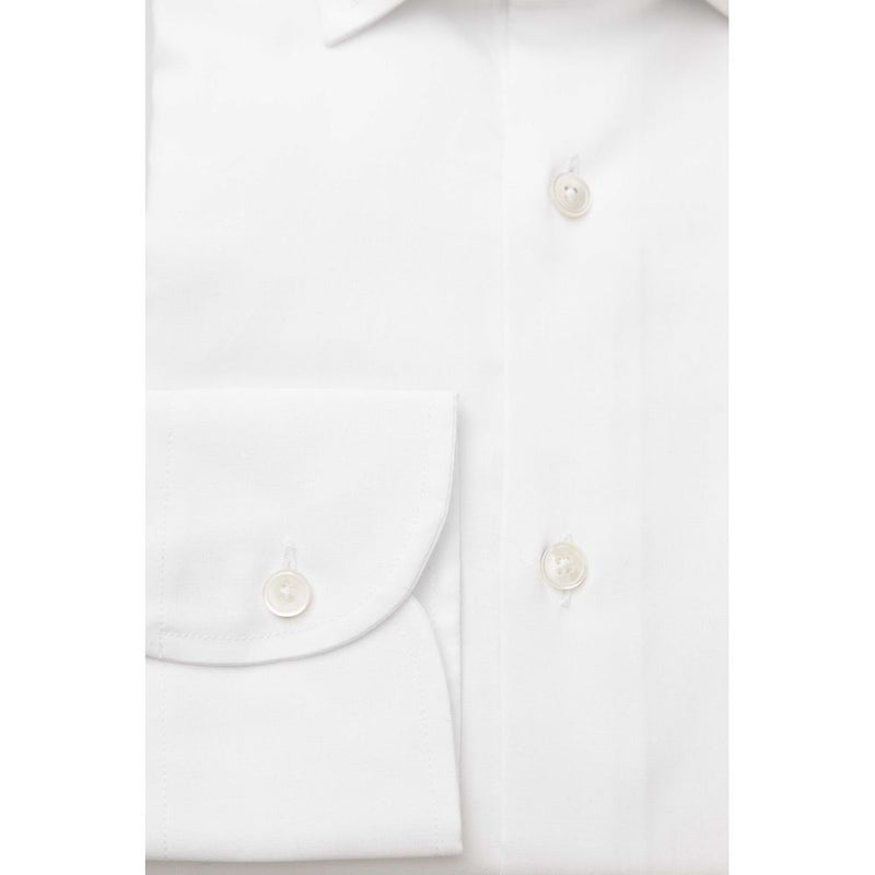 White Cotton Men Shirt Bagutta