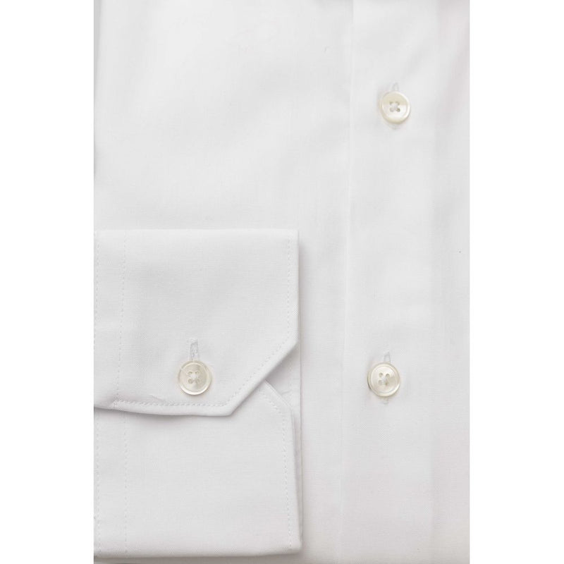 White Cotton Men Shirt Bagutta