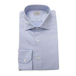 Light Blue Cotton Men Shirt Bagutta