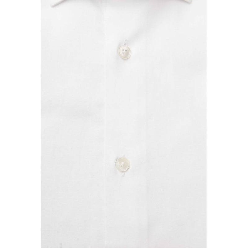 White Cotton Men Shirt Bagutta