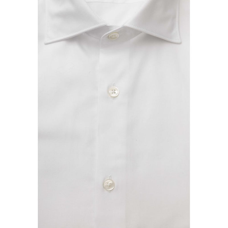 White Cotton Men Shirt Bagutta