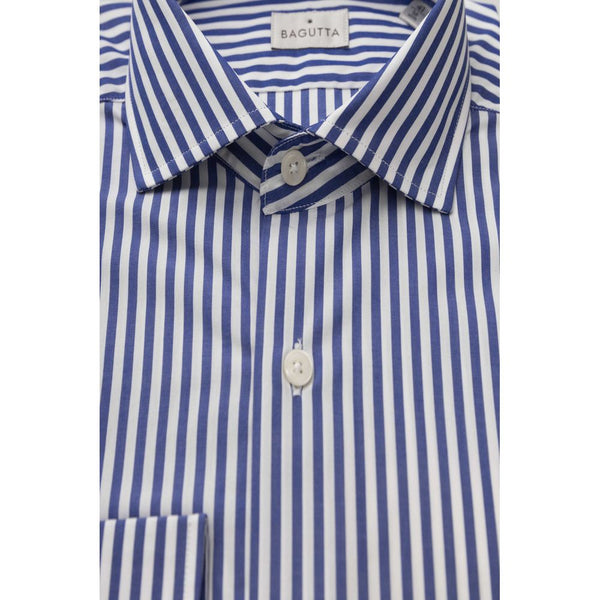 Light Blue Cotton Men Shirt Bagutta