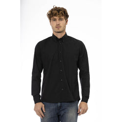 Black Cotton Men Shirt Baldinini Trend