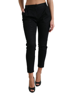 Chic High Waist Skinny Cropped Pants Dolce & Gabbana